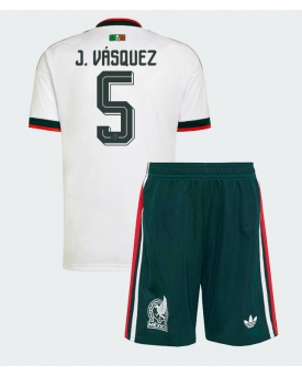 Billige Fotballdrakt Mexico Johan Vasquez #5 Replika Bortedraktsett Barn VM 2026 Kortermet (med bukser)